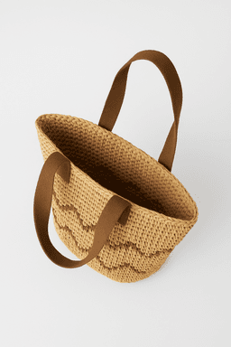 Handmade Raffia Bag | Eco Tote for Everyday Style - Beige thumbnail 2