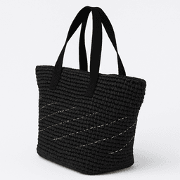 Handmade Raffia Bag | Eco Tote for Everyday Style - Black thumbnail 3