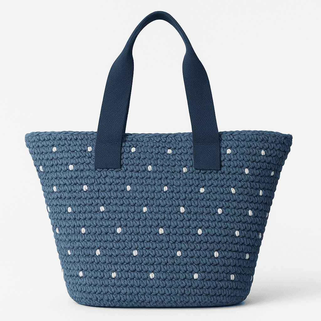 Handmade Raffia Bag | Eco Tote for Everyday Style - Blue - Image 1