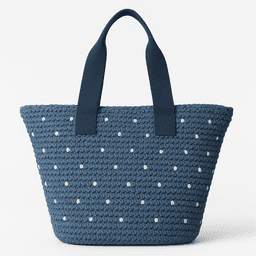 Handmade Raffia Bag | Eco Tote for Everyday Style - Blue thumbnail 1
