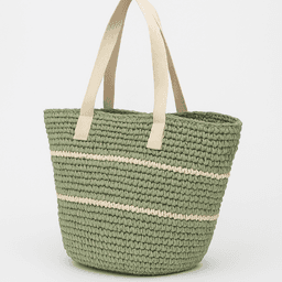 Handmade Raffia Bag | Eco Tote for Everyday Style - Green thumbnail 3