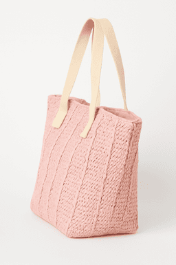 Handmade Raffia Bag | Eco Tote for Everyday Style - Pink thumbnail 2