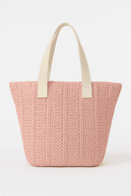Handmade Raffia Bag | Eco Tote for Everyday Style - Pink thumbnail 3