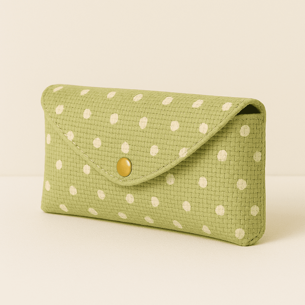 Raffia Sunglass Case | Handmade Eco Protection - Green - Image 1