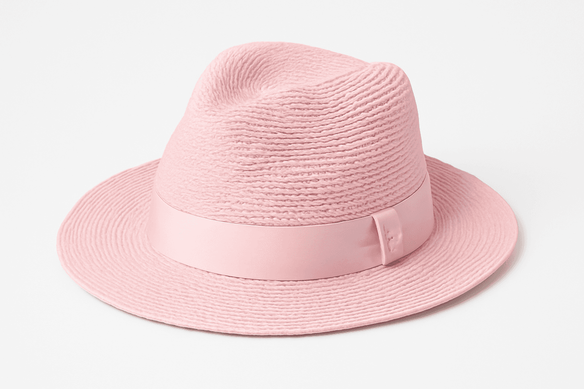 Handmade Raffia Hat | Eco Sun Protection - Pink - Image 1