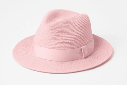 Handmade Raffia Hat | Eco Sun Protection - Pink thumbnail 1