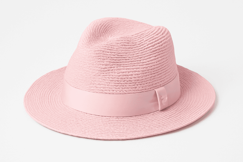 Handmade Raffia Hat | Eco Sun Protection - Pink