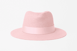 Handmade Raffia Hat | Eco Sun Protection - Pink thumbnail 2