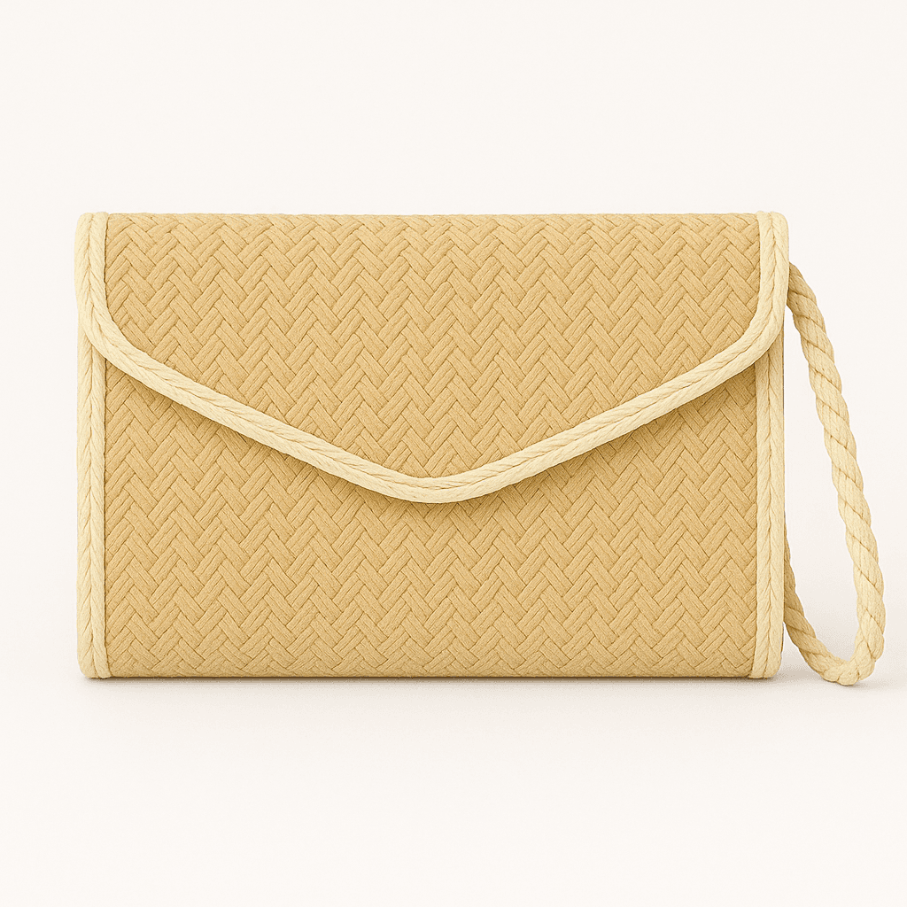 Raffia Wallet | Handmade Eco-Friendly Accessory - Beige - Image 1
