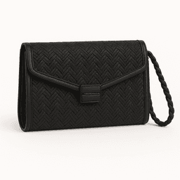 Raffia Wallet | Handmade Eco-Friendly Accessory - Black thumbnail 1