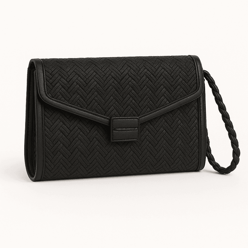 Raffia Wallet | Handmade Eco-Friendly Accessory - Black