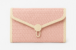 Raffia Wallet | Handmade Eco-Friendly Accessory - Light Pink thumbnail 3
